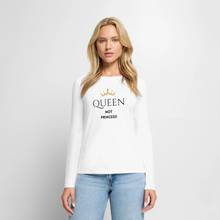 Lade das Bild in den Galerie-Viewer, Langarmshirt QUEEN not PRINCESS - Weiß