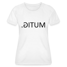 Lade das Bild in den Galerie-Viewer, Frauen Funktions-T-Shirt MUTIG. Spiegelschrift - Weiß