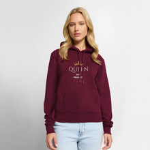 Lade das Bild in den Galerie-Viewer, Frauen Hoodie QUEEN not PRINCESS II - Burgunderrot