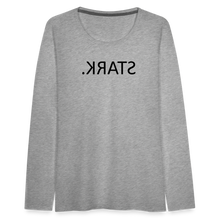 Lade das Bild in den Galerie-Viewer, Langarmshirt STARK. Spiegelschrift - Grau meliert