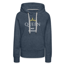 Lade das Bild in den Galerie-Viewer, Frauen Hoodie QUEEN not PRINCESS II - Jeansblau