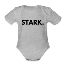 Lade das Bild in den Galerie-Viewer, Baby Bio-Kurzarm-Body STARK. - Grau meliert