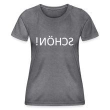Lade das Bild in den Galerie-Viewer, Funktions-T-Shirt SCHÖN Spiegelschrift II - dunkle Melange