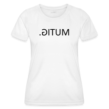 Lade das Bild in den Galerie-Viewer, Frauen Funktions-T-Shirt MUTIG. Spiegelschrift - Weiß