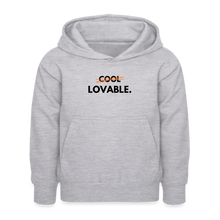 Lade das Bild in den Galerie-Viewer, Kinder Hoodie LOVABLE. - Hellgrau meliert