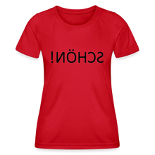 Lade das Bild in den Galerie-Viewer, Frauen Funktions-T-Shirt SCHÖN! Spiegelschrift - Rot