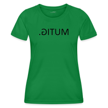 Lade das Bild in den Galerie-Viewer, Frauen Funktions-T-Shirt MUTIG. Spiegelschrift - Kelly Green