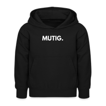 Lade das Bild in den Galerie-Viewer, Kinder Hoodie MUTIG II - Schwarz