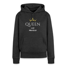 Lade das Bild in den Galerie-Viewer, Frauen Hoodie QUEEN not PRINCESS II - Anthrazit meliert