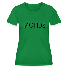 Lade das Bild in den Galerie-Viewer, Frauen Funktions-T-Shirt SCHÖN! Spiegelschrift - Kelly Green
