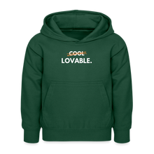 Lade das Bild in den Galerie-Viewer, Kinder Hoodie LOVABLE II - Flaschengrün