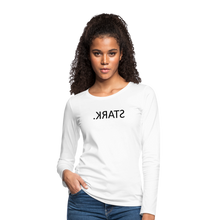 Lade das Bild in den Galerie-Viewer, Langarmshirt STARK. Spiegelschrift - Weiß