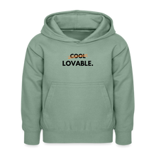 Lade das Bild in den Galerie-Viewer, Kinder Hoodie LOVABLE. - Graugrün