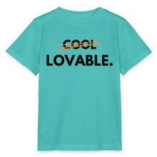 Lade das Bild in den Galerie-Viewer, Kinder T-Shirt LOVABLE. - Poolblau