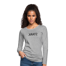 Lade das Bild in den Galerie-Viewer, Langarmshirt STARK. Spiegelschrift - Grau meliert