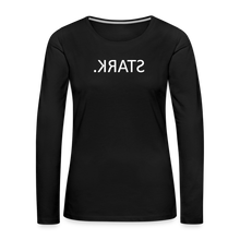 Lade das Bild in den Galerie-Viewer, Langarmshirt STARK Spiegelschrift II - Schwarz