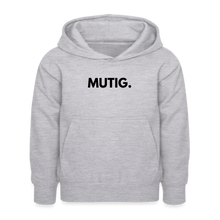 Lade das Bild in den Galerie-Viewer, Kinder Hoodie MUTIG. - Hellgrau meliert