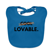 Lade das Bild in den Galerie-Viewer, Baby Bio-Lätzchen LOVABLE. - Pfauenblau