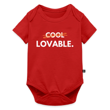 Lade das Bild in den Galerie-Viewer, Baby Bio-Kurzarm-Body LOVABLE. II - Rot