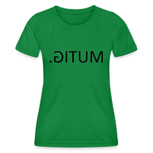 Lade das Bild in den Galerie-Viewer, Frauen Funktions-T-Shirt MUTIG. Spiegelschrift - Kelly Green