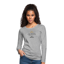 Lade das Bild in den Galerie-Viewer, Langarmshirt QUEEN not PRINCESS - Grau meliert