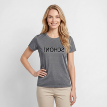 Lade das Bild in den Galerie-Viewer, Frauen Funktions-T-Shirt SCHÖN! Spiegelschrift - dunkle Melange