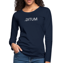 Lade das Bild in den Galerie-Viewer, Langarmshirt MUTIG Spiegelschrift II - Navy