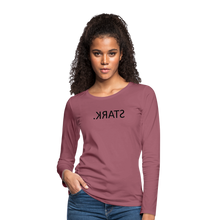 Lade das Bild in den Galerie-Viewer, Langarmshirt STARK. Spiegelschrift - Malve