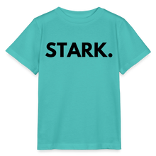 Lade das Bild in den Galerie-Viewer, Kinder T-Shirt STARK. - Poolblau