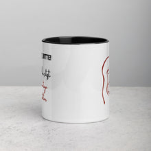 Lade das Bild in den Galerie-Viewer, Respekt bitte! - Tasse mit farbiger Innenseite für Rechtshänderinnen