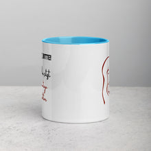 Lade das Bild in den Galerie-Viewer, Respekt bitte! - Tasse mit farbiger Innenseite für Rechtshänderinnen