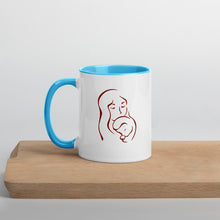 Lade das Bild in den Galerie-Viewer, Respekt bitte! - Tasse mit farbiger Innenseite für Linkshänderinnen