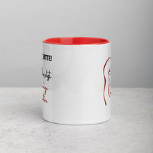 Lade das Bild in den Galerie-Viewer, Respekt bitte! - Tasse mit farbiger Innenseite für Rechtshänderinnen