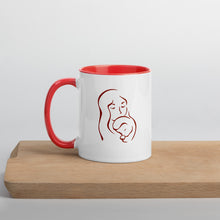 Lade das Bild in den Galerie-Viewer, Respekt bitte! - Tasse mit farbiger Innenseite für Linkshänderinnen