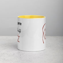 Lade das Bild in den Galerie-Viewer, Respekt bitte! - Tasse mit farbiger Innenseite für Rechtshänderinnen