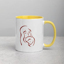 Lade das Bild in den Galerie-Viewer, Respekt bitte! - Tasse mit farbiger Innenseite für Rechtshänderinnen