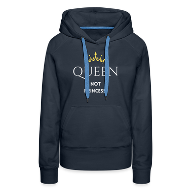 Frauen Hoodie QUEEN not PRINCESS II - Navy