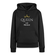 Lade das Bild in den Galerie-Viewer, Frauen Hoodie QUEEN not PRINCESS II - Schwarz

