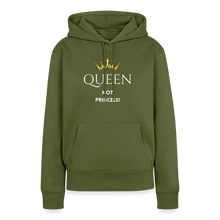 Lade das Bild in den Galerie-Viewer, Frauen Hoodie QUEEN not PRINCESS II - Khaki
