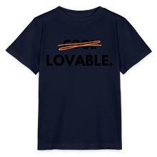 Lade das Bild in den Galerie-Viewer, Kinder T-Shirt LOVABLE. - Navy
