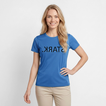 Lade das Bild in den Galerie-Viewer, Funktions-T-Shirt STARK. Spiegelschrift - Königsblau
