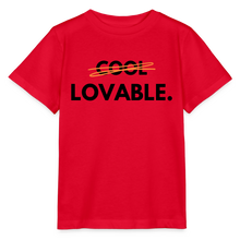 Lade das Bild in den Galerie-Viewer, Kinder T-Shirt LOVABLE. - Rot
