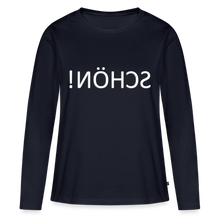 Lade das Bild in den Galerie-Viewer, Langarmshirt SCHÖN Spiegelschrift II - Navy
