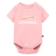 Lade das Bild in den Galerie-Viewer, Baby Bio-Kurzarm-Body LOVABLE. II - Rosa
