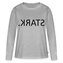 Lade das Bild in den Galerie-Viewer, Langarmshirt STARK. Spiegelschrift - Grau meliert
