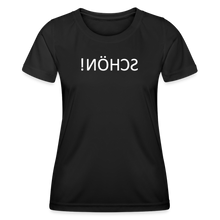 Lade das Bild in den Galerie-Viewer, Funktions-T-Shirt SCHÖN Spiegelschrift II - Schwarz
