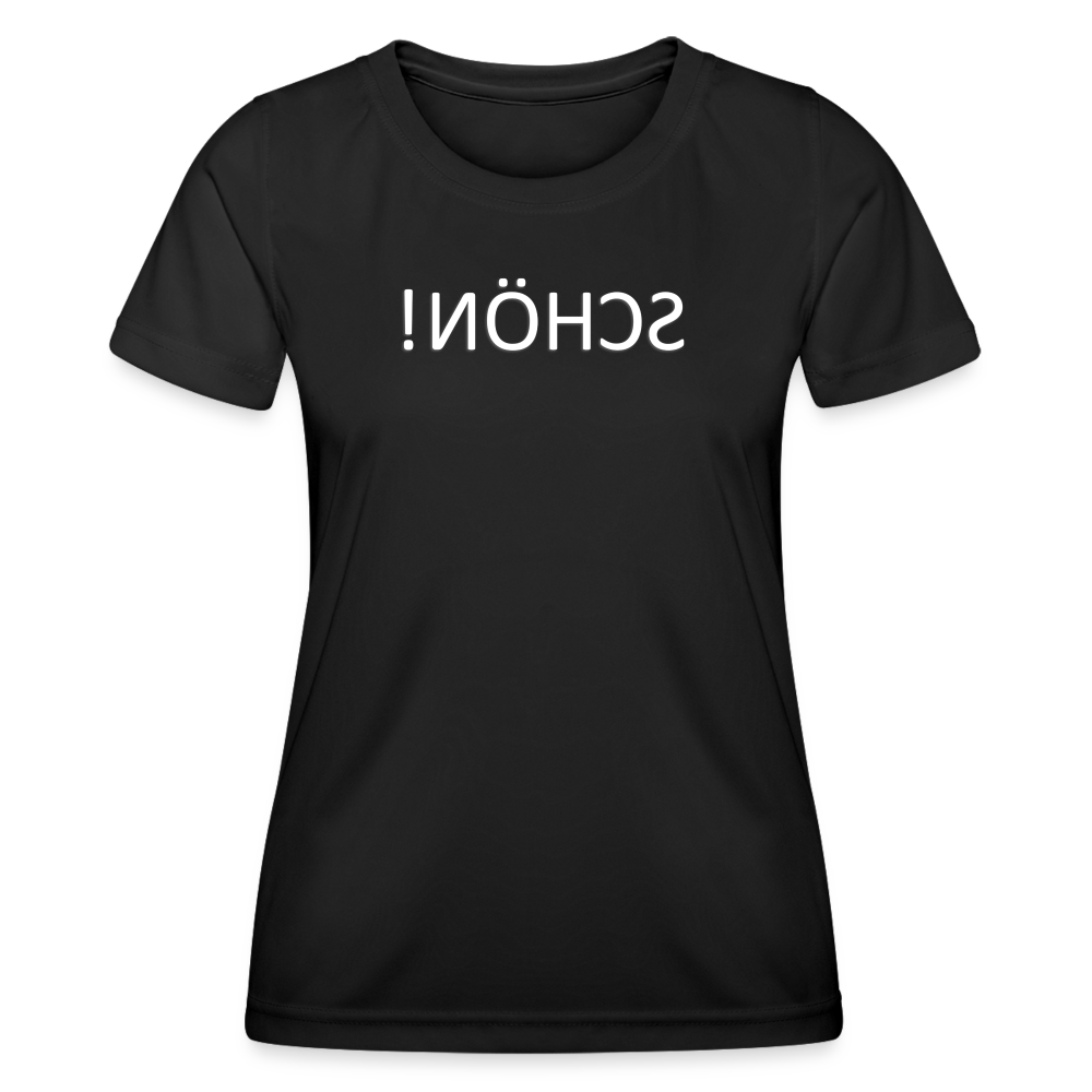 Funktions-T-Shirt SCHÖN Spiegelschrift II - Schwarz