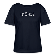 Lade das Bild in den Galerie-Viewer, T-Shirt SCHÖN Spiegelschrift II - Navy
