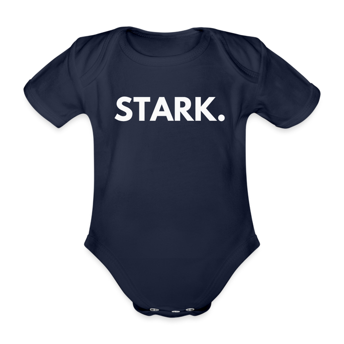 Baby Bio-Kurzarm-Body STARK. II - Dunkelnavy