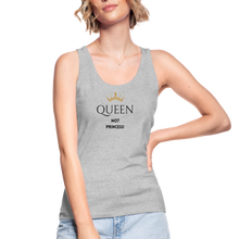 Lade das Bild in den Galerie-Viewer, Bio Tank Top Queen not Princess! - Grau meliert
